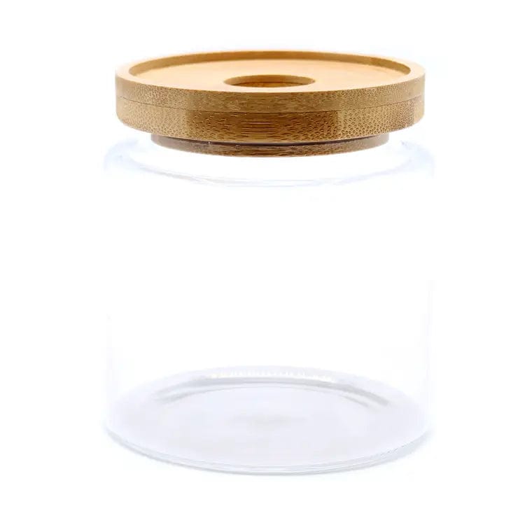 Ancient Wisdom Bamboo Glass Jar
