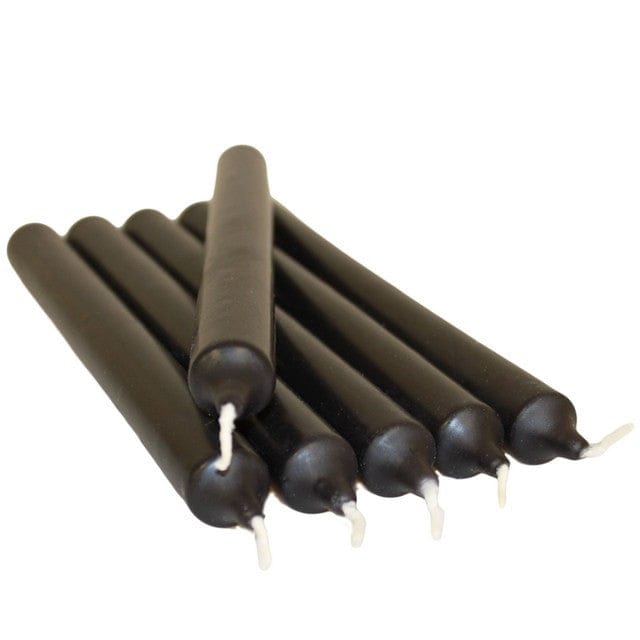 Ancient Wisdom black Dinner Candle
