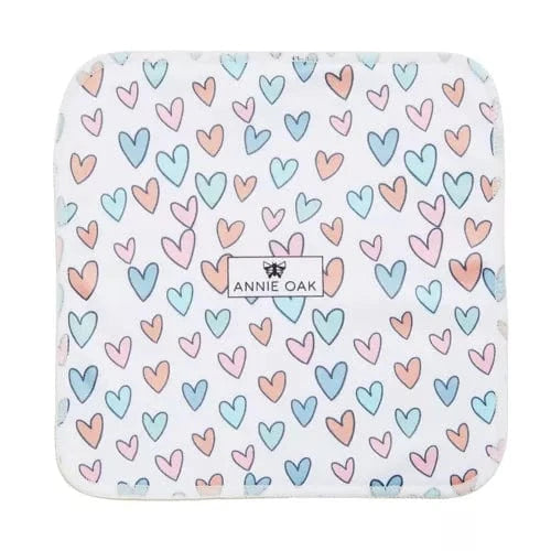 Annie Oak Hearts Super Soft Bamboo Facial Cloth