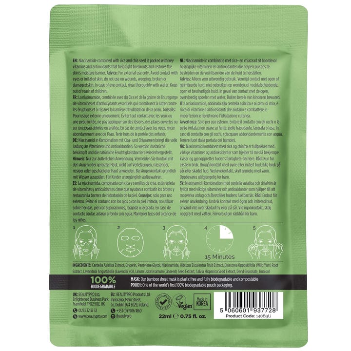 Beauty Pro Cica & Niacinamide Blemish Control Sheet Mask