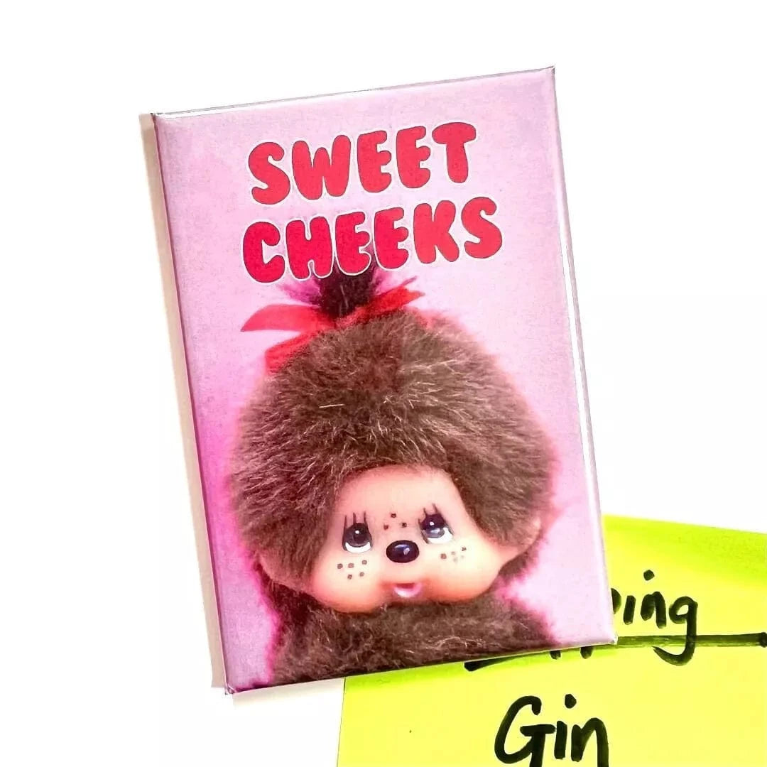 Bite Your Granny Sweet Cheeks Monkey Fridge Magnet
