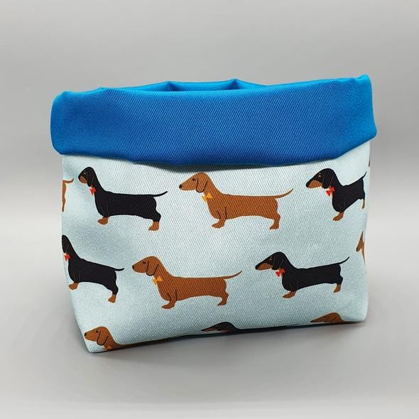 Blue Ranchu Dachshund Storage Basket