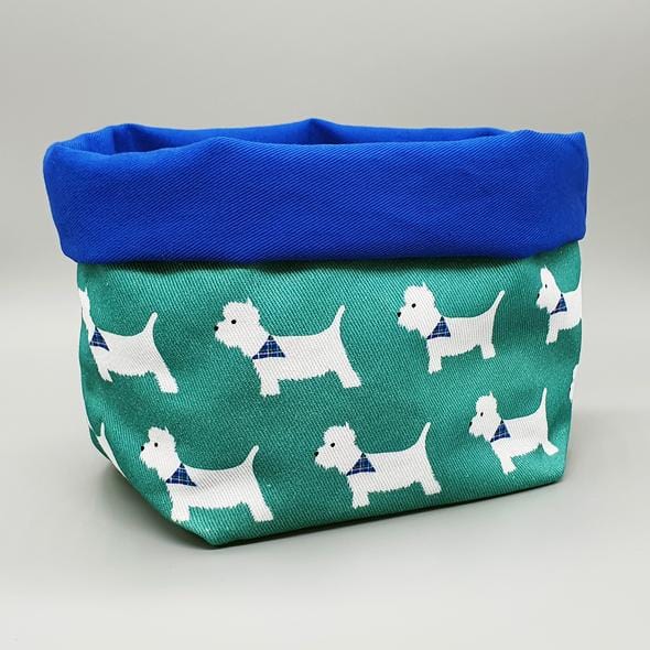Blue Ranchu Westie Storage Basket
