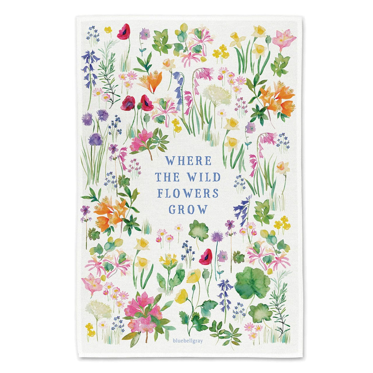 Bluebellgray Where the Wild Flowers Grow Tea Towel