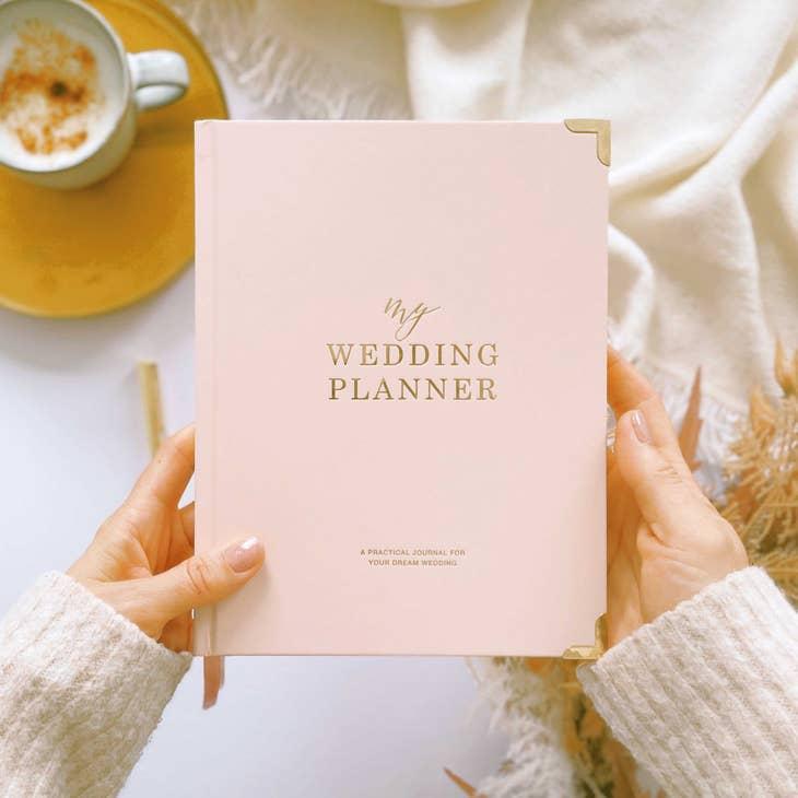 Blush And Gold Blush and Gold Foil Luxury Wedding Planner Book with Gilded Edges