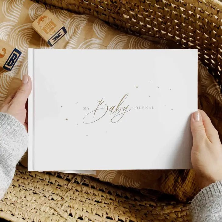 Blush And Gold My Baby Journal (White)