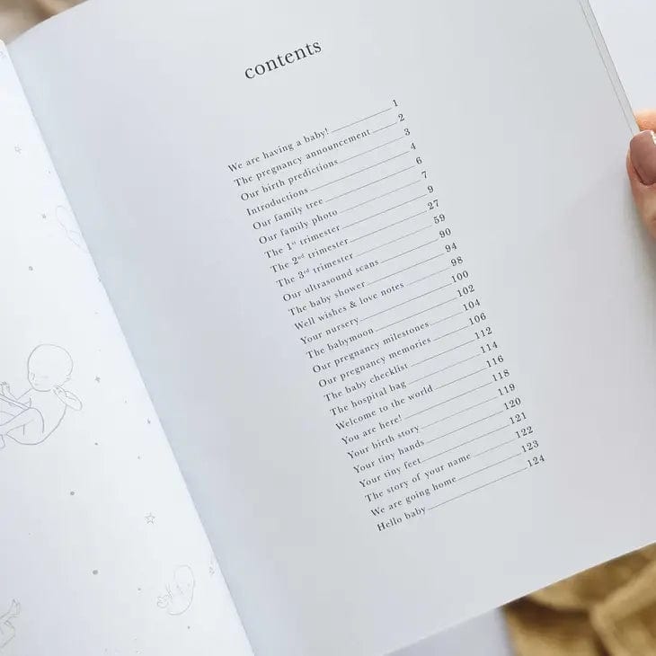 Blush And Gold My Pregnancy Journal - White with Gilded Edges