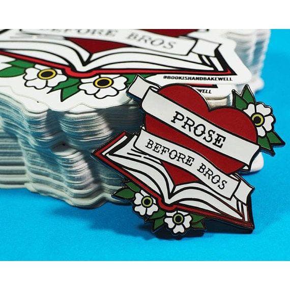 Bookish and Bakewell 'Prose Before Bros' Pin