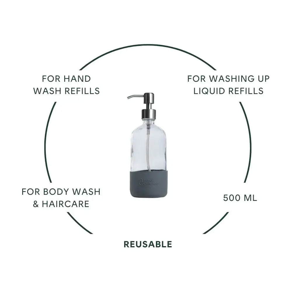 Bower Collective Glass Pump with Blue Sleeve