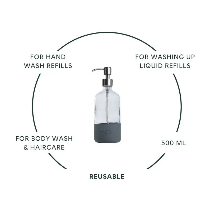 Bower Collective Glass Pump with Blue Sleeve