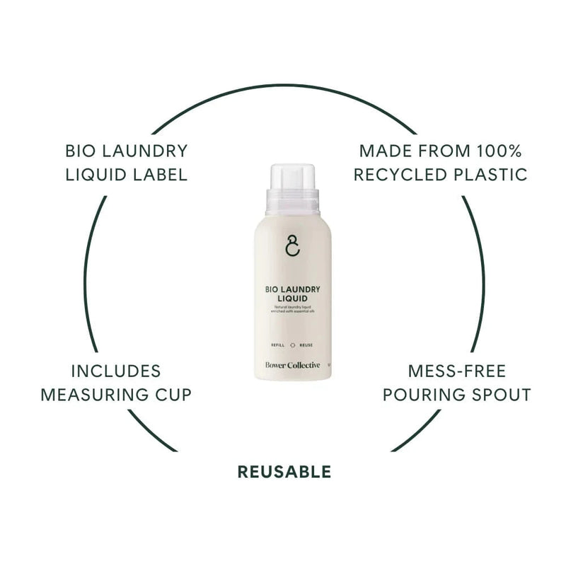 Bower Collective Reusable Bio Laundry Liquid Bottle - 1L