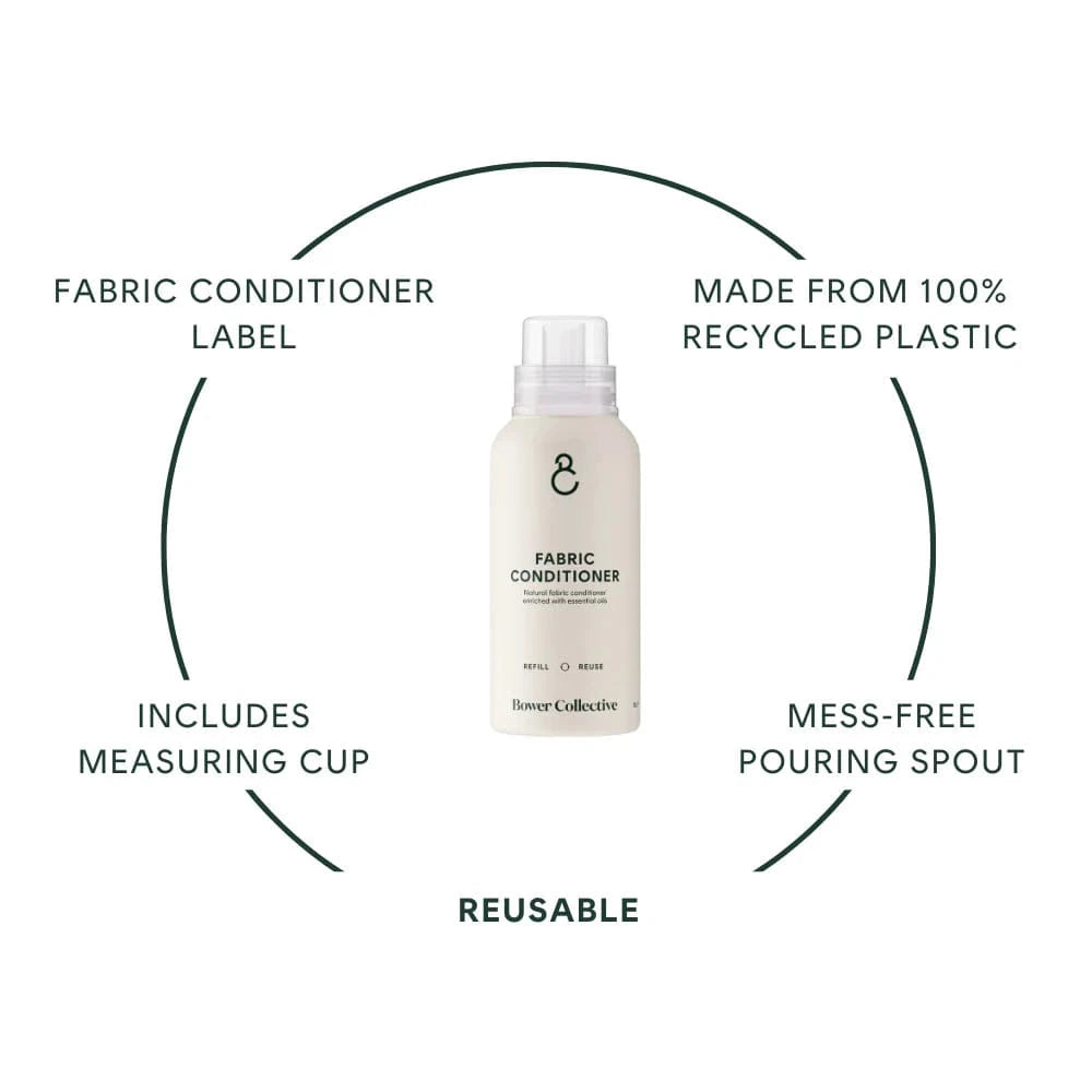 Bower Collective Reusable Fabric Conditioner Liquid Bottle - 1L