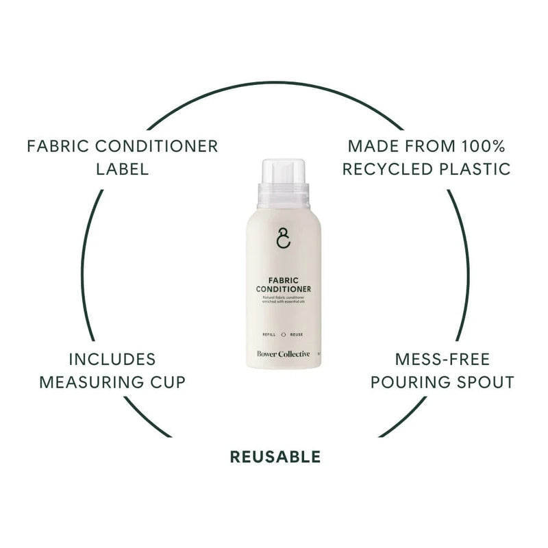 Bower Collective Reusable Fabric Conditioner Liquid Bottle - 1L