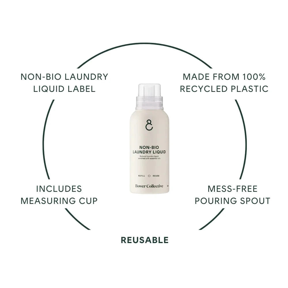 Bower Collective Reusable Non-Bio Laundry Liquid Bottle - 1L