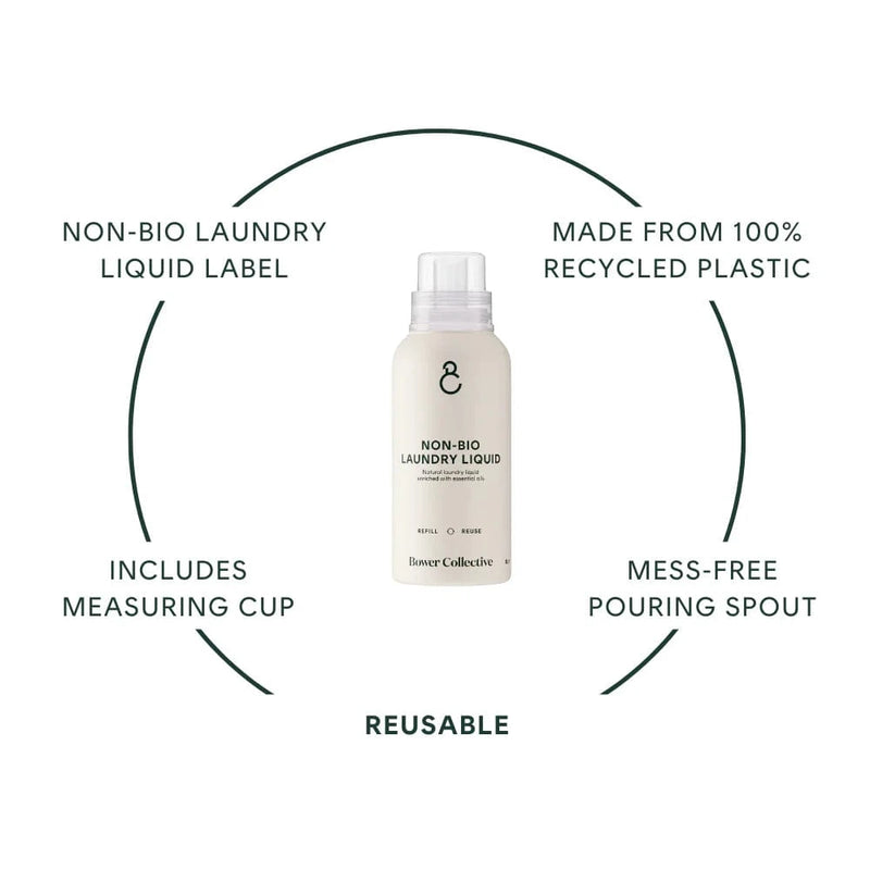 Bower Collective Reusable Non-Bio Laundry Liquid Bottle - 1L