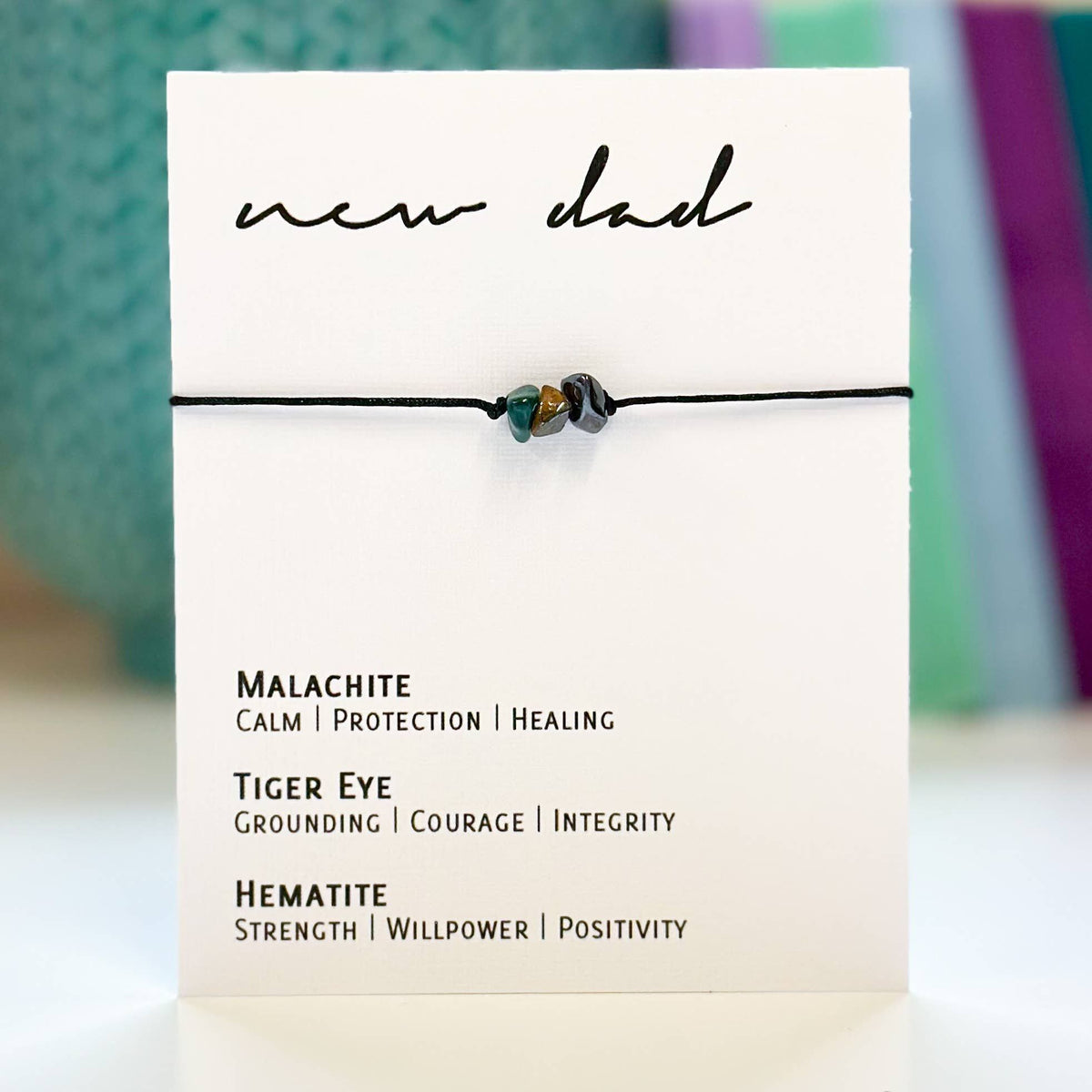 by Molly&Izzie Adjustable Crystal Bracelet - New Dad