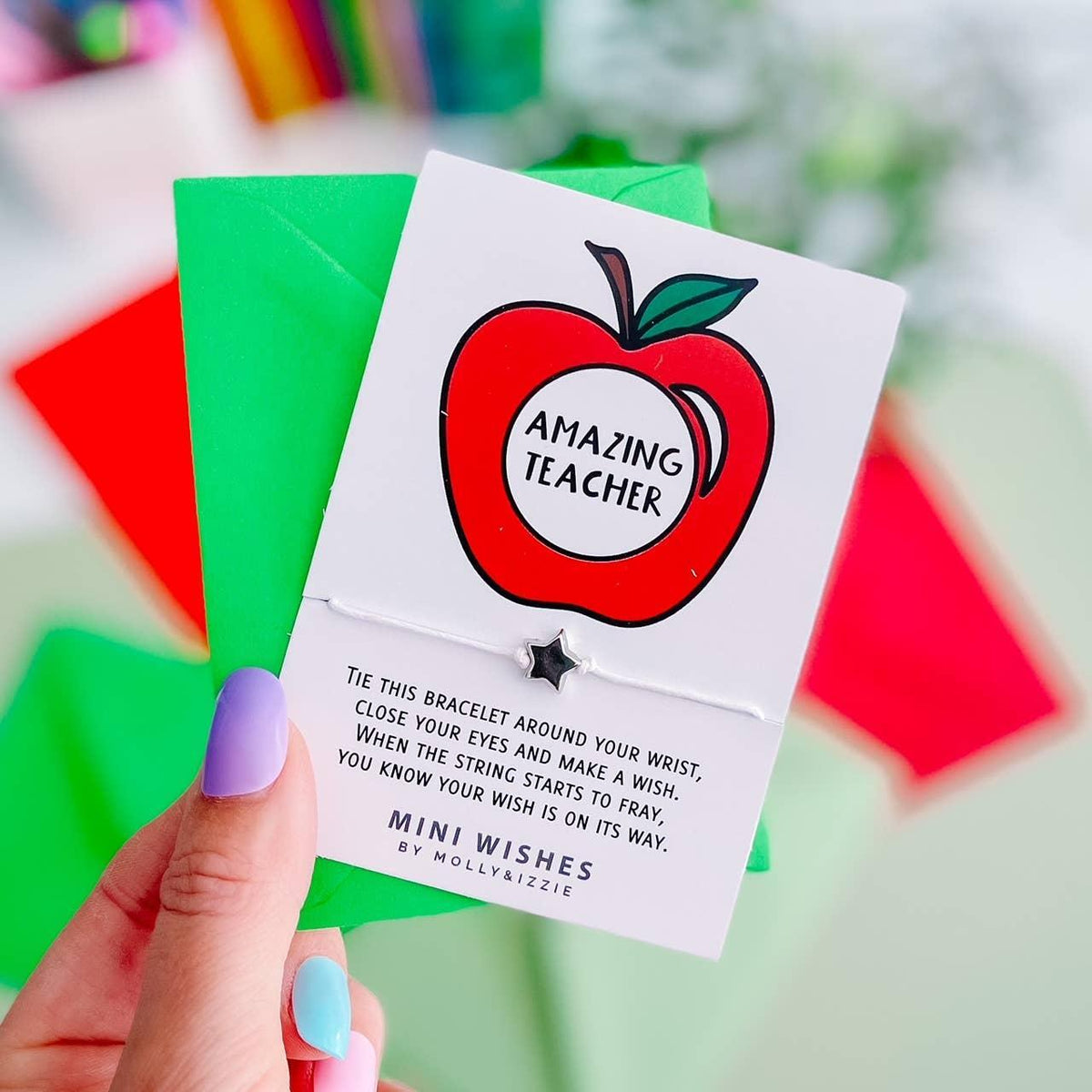 by Molly&Izzie Amazing Teacher Mini Wish Bracelet