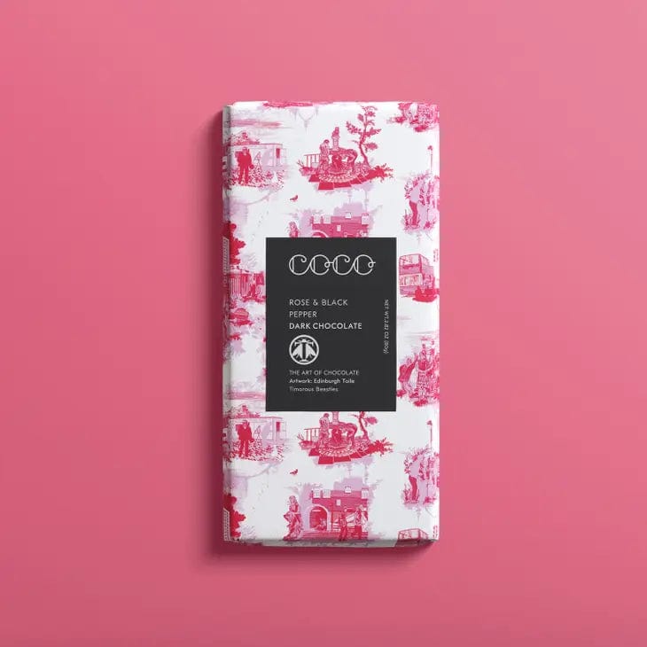 COCO Rose & Black Pepper Dark Chocolate Bar