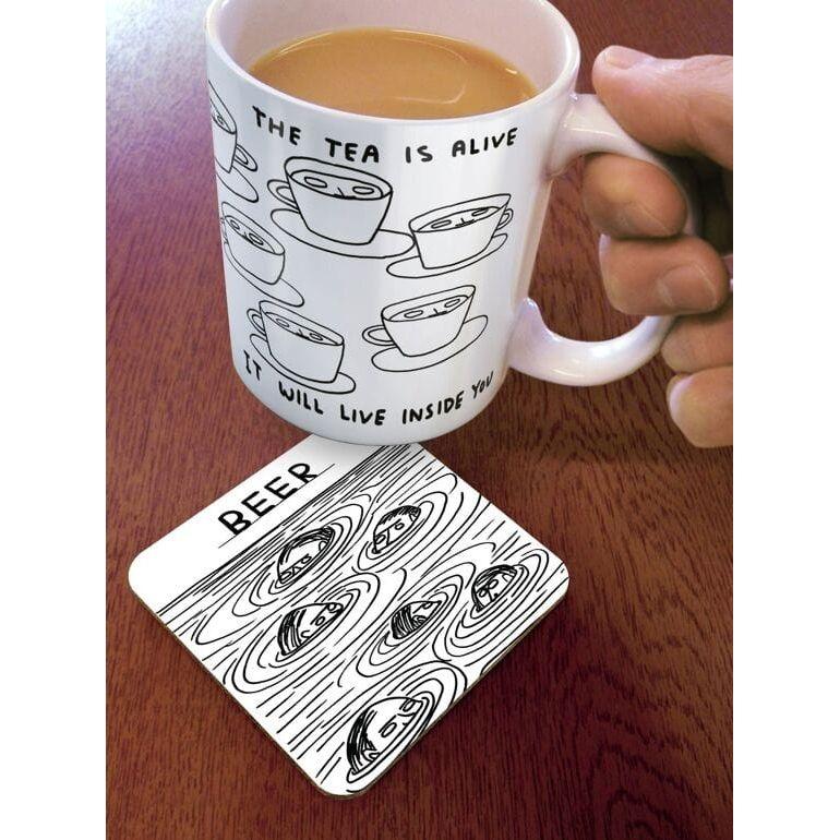 David Shrigley Beer Swimmers Coaster