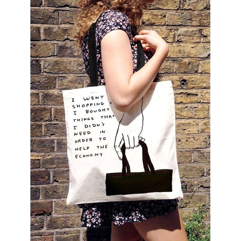 David Shrigley David Shrigley 'Went Shopping' Tote Bag