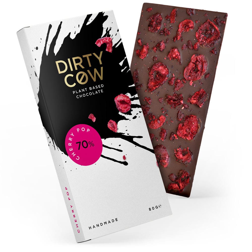 Dirty Cow Cherry Pop - Plant-based Chocolate Bar