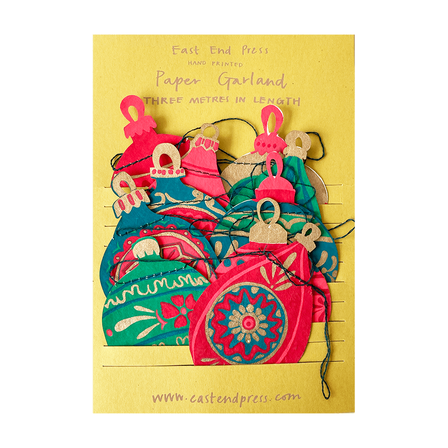 East End Press Bauble Paper Garland