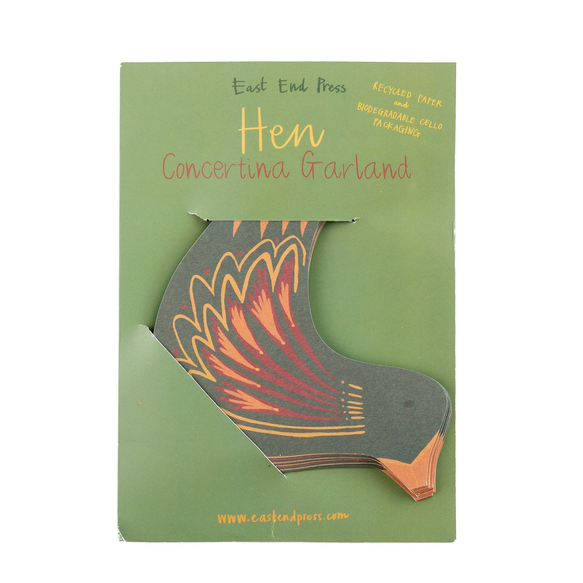 East End Press Christmas Hen Concertina Garland