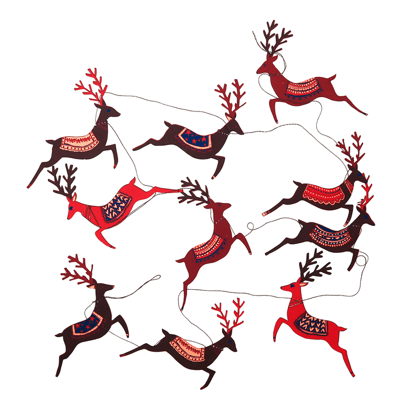 East End Press Reindeer Paper Garland