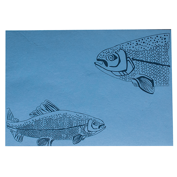 East End Press Salmon Greetings Card