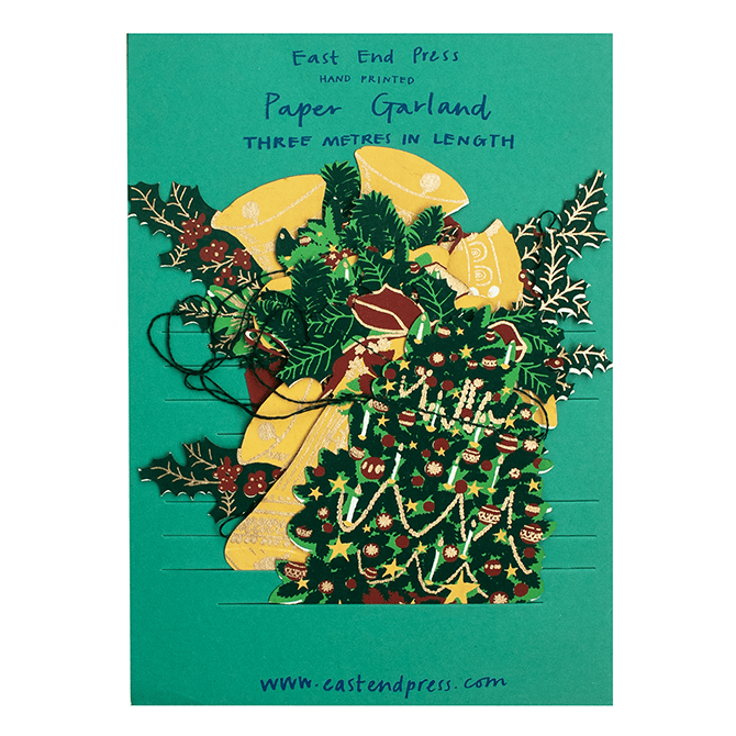 East End Press Traditional Christmas Paper Garland