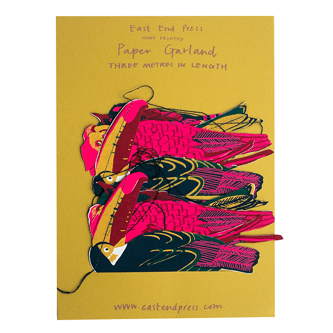 East End Press Tropical Bird Paper Garland