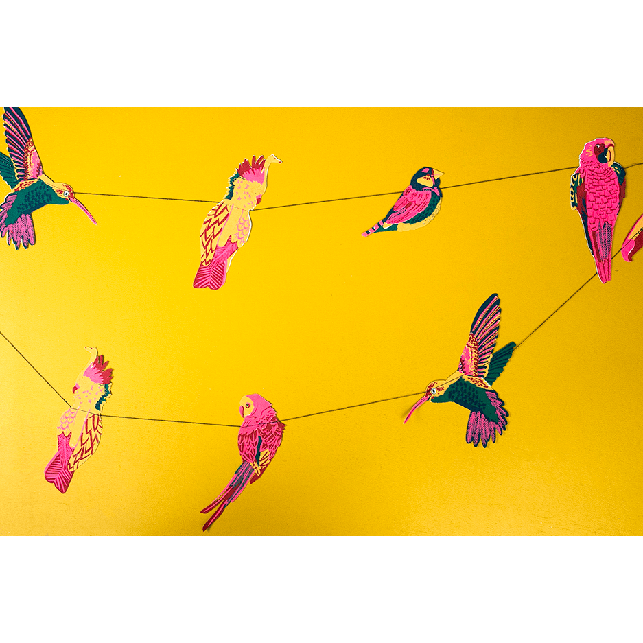 East End Press Tropical Bird Paper Garland