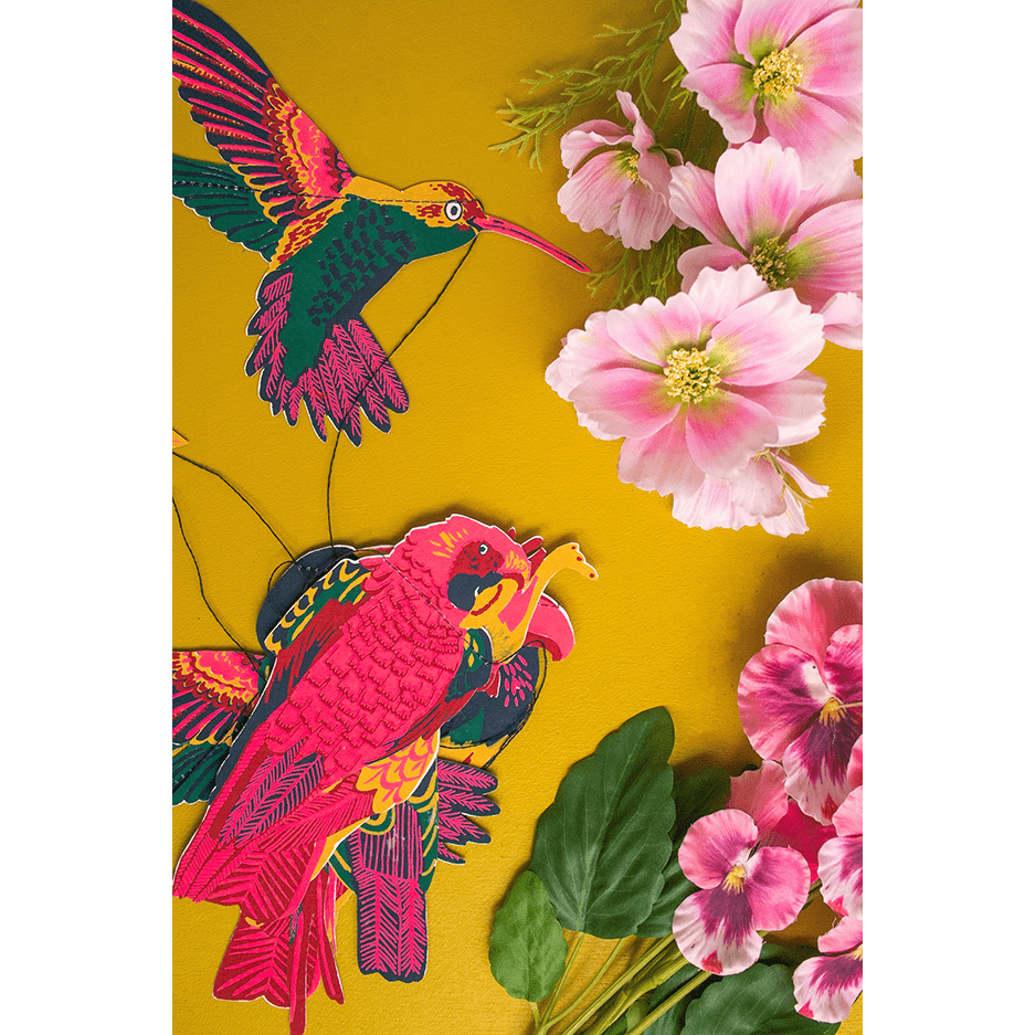 East End Press Tropical Bird Paper Garland