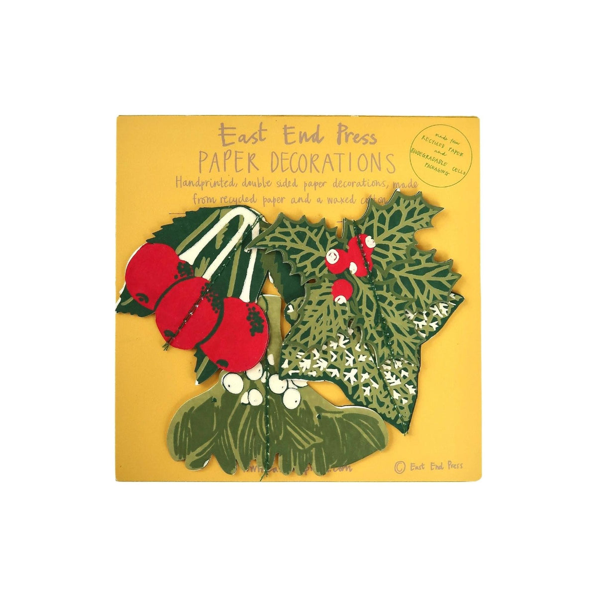 East End Press Winter Foliage Paper Decorations