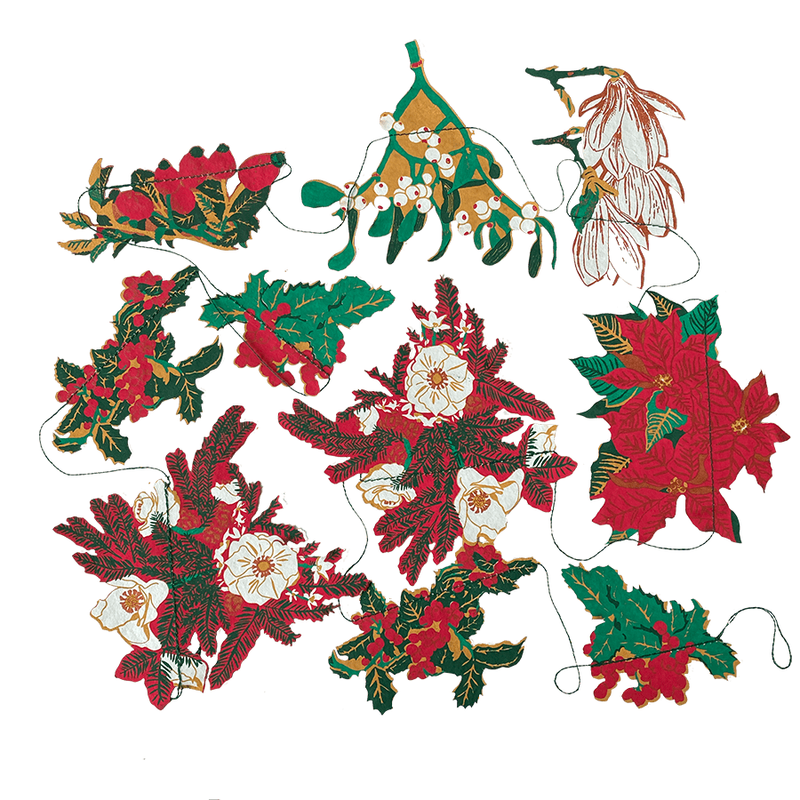 East End Press Winter Foliage Paper Garland