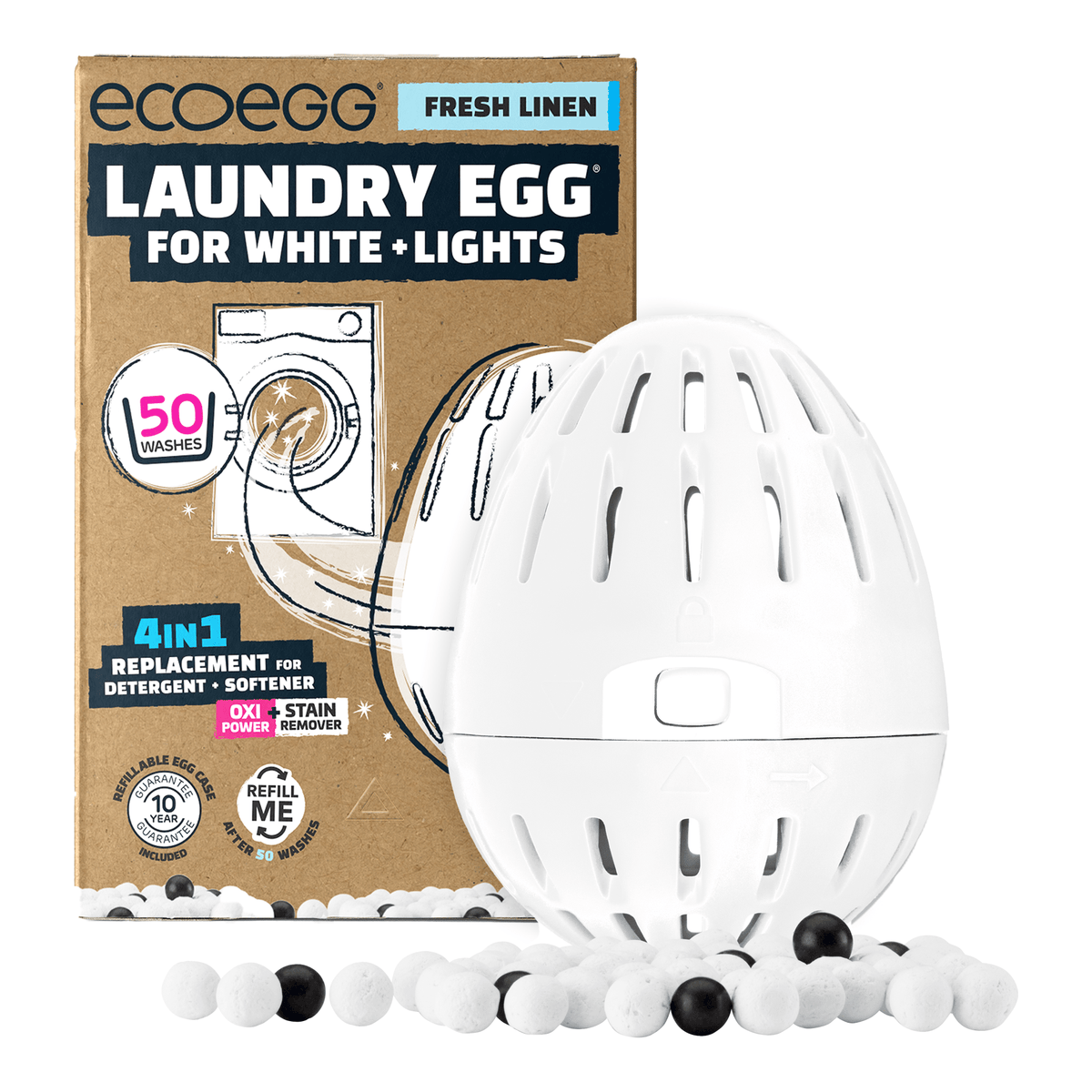 Eco Egg Laundry Egg For Whites + Lights - Fresh Linen