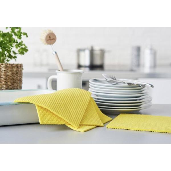 Ecoliving Compostable Sponge Cleaning Cloths - Yellow (4 Pack)