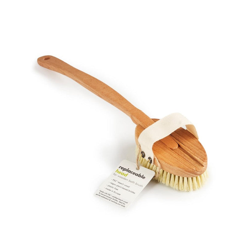 Ecoliving Wooden Bath Brush with Replacable Head