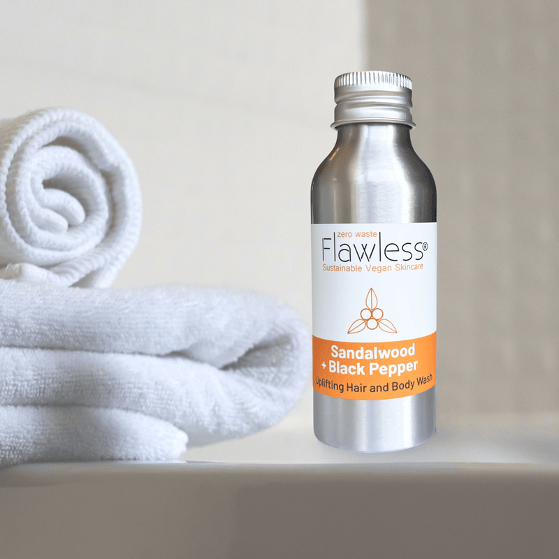 Flawless Sandalwood & Black Pepper - Hair and Body Wash for Men: 100ml