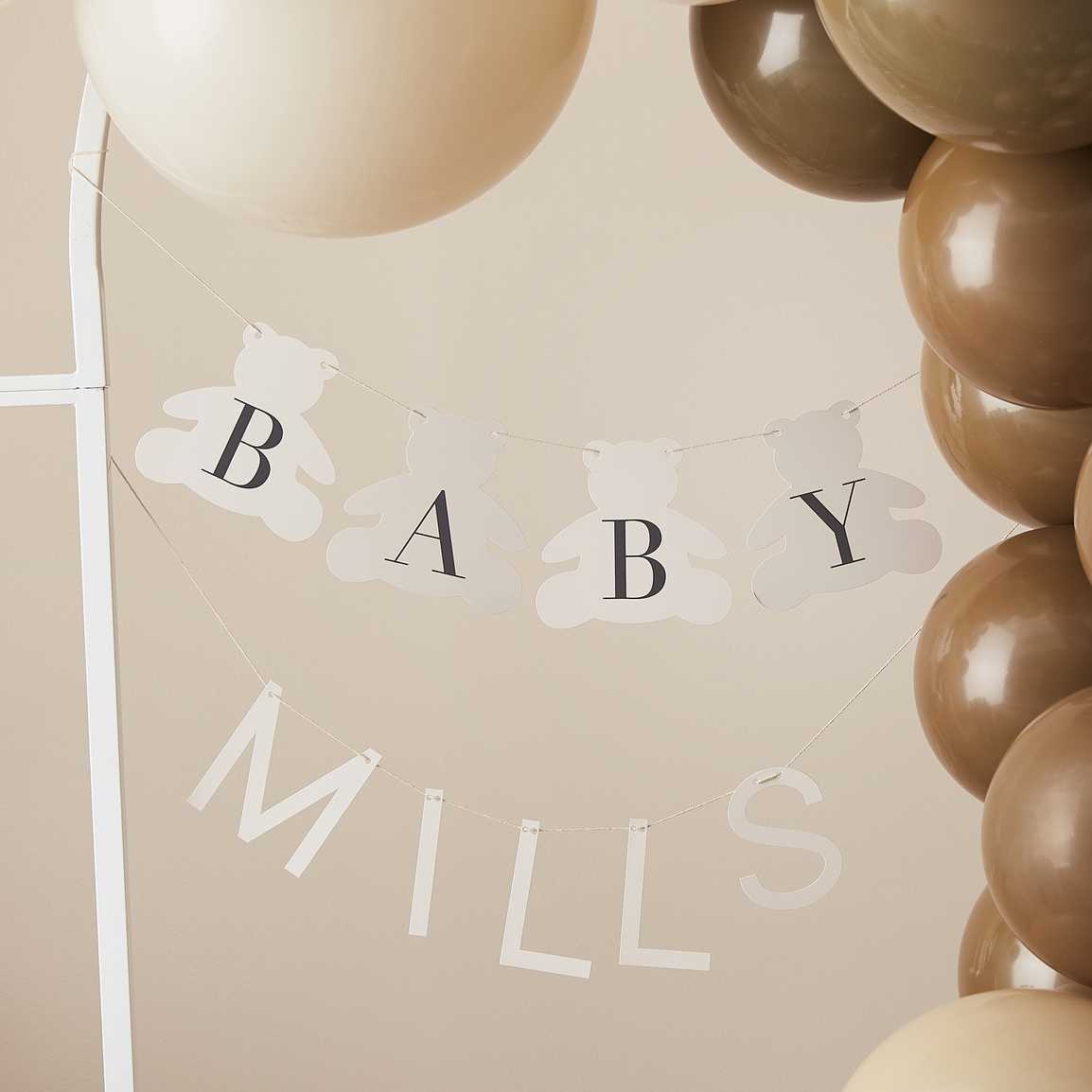 Ginger Ray Customisable Name Teddy Bear Baby Shower Bunting