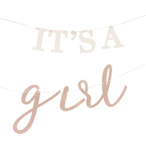 Ginger Ray It's A Girl Baby Shower Bunting
