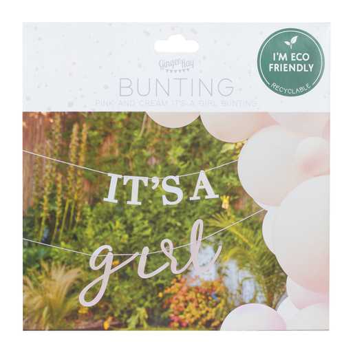 Ginger Ray It's A Girl Baby Shower Bunting