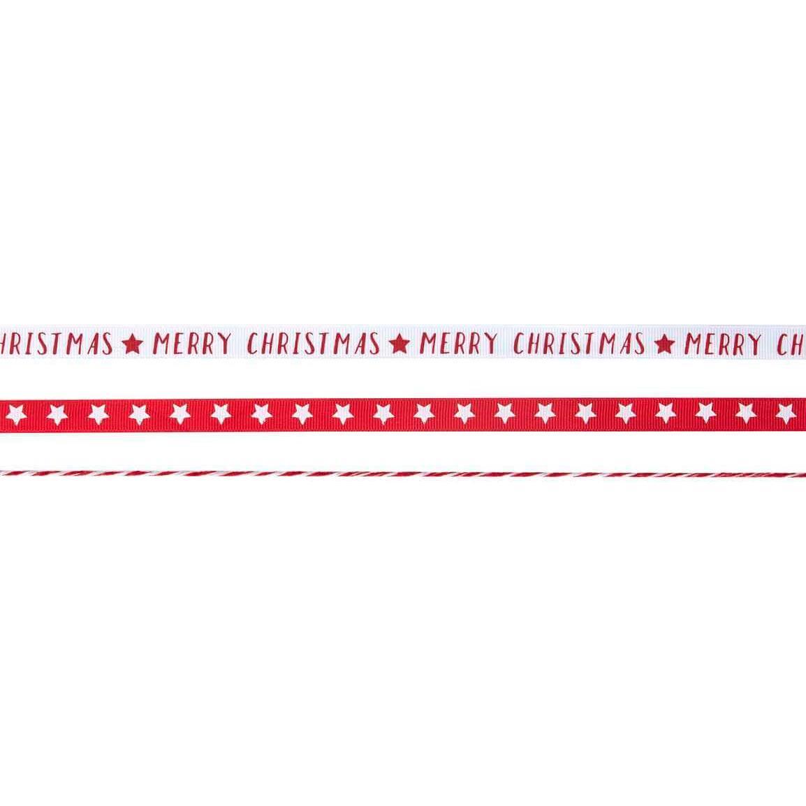 Ginger Ray Red & White Merry Christmas Ribbon Kit