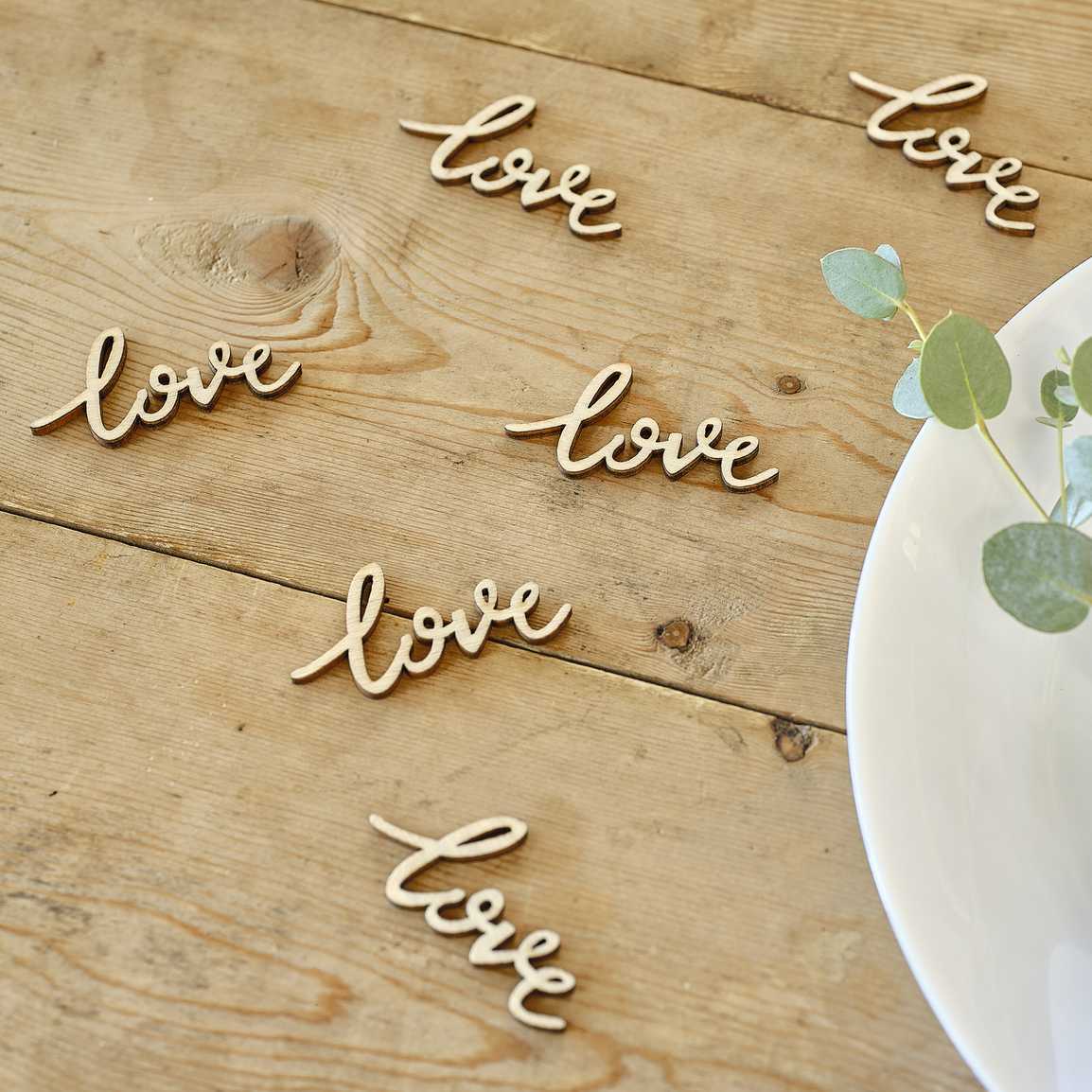 thumbnail image 2 of 100 Wooden Love Hearts - Rustic Wedding Table Confetti Or Invitation Decor (USA) 2 of 6