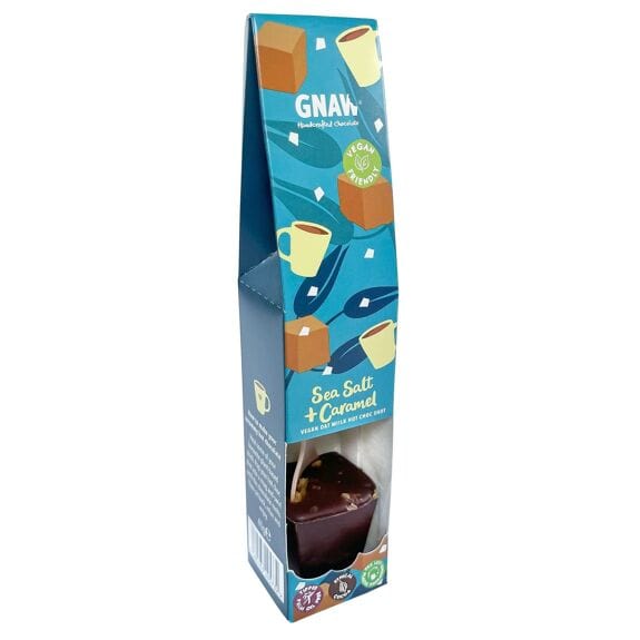 Gnaw Chocolate Vegan Oat Mi!lk With Sea Salt & Caramel Hot Chocolate Stirrer