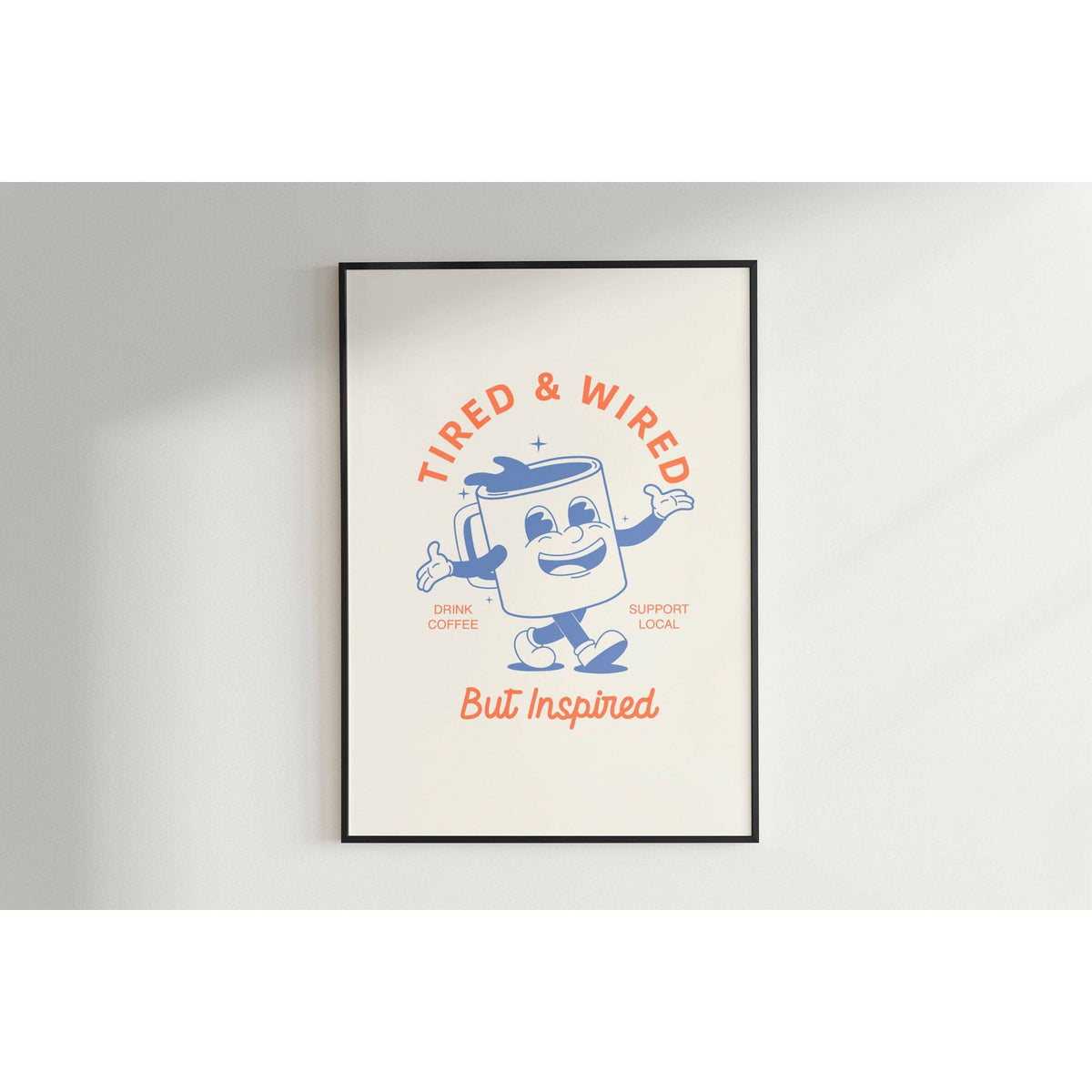 Hound & Fox Print Co Tired And Wired Print