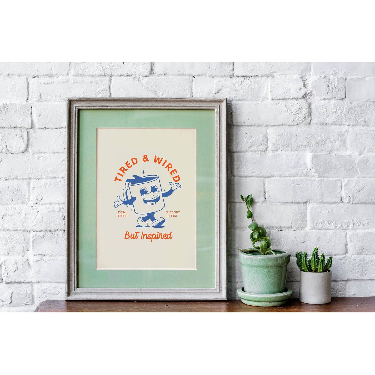 Hound & Fox Print Co Tired And Wired Print