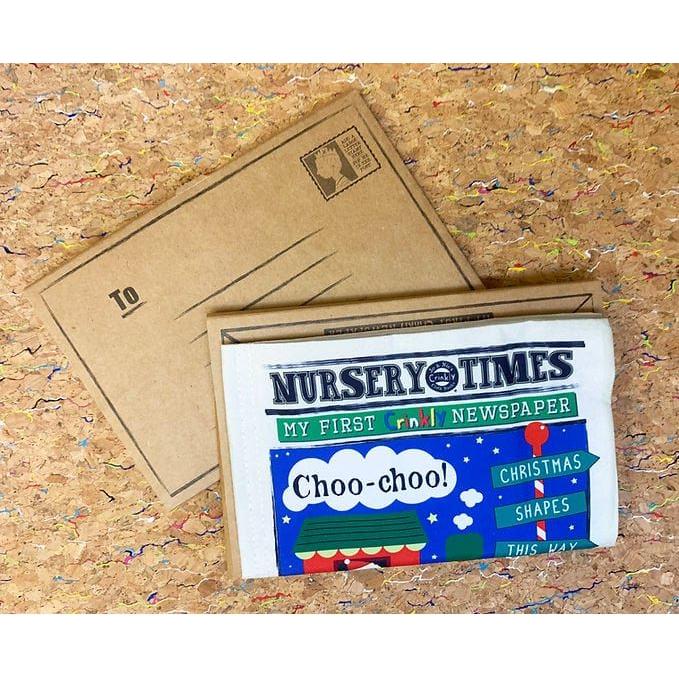 Jo & Nic's Crinkly Cloth Books Nursery Times Crinkly Newspaper - Christmas Shapes