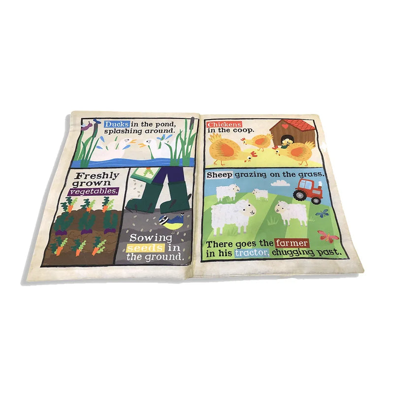 Jo & Nic's Crinkly Cloth Books Nursery Times Crinkly Newspaper - Farm Animals