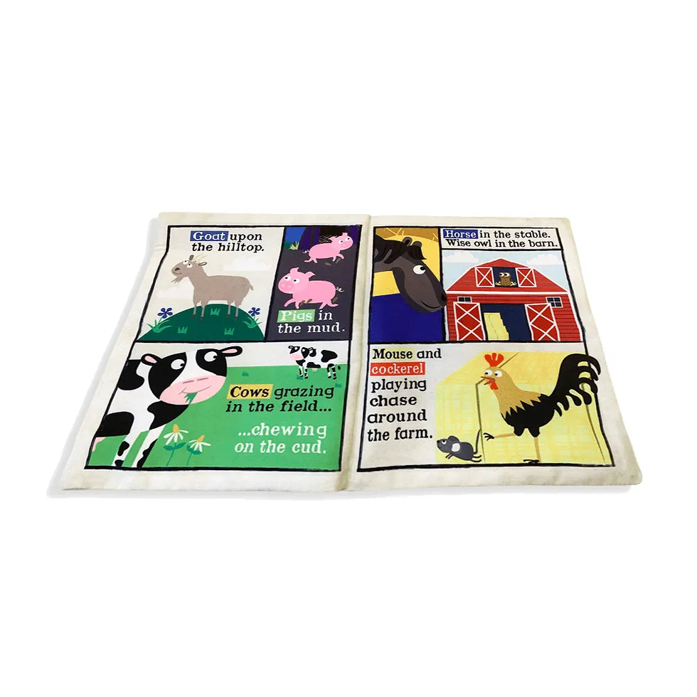 Jo & Nic's Crinkly Cloth Books Nursery Times Crinkly Newspaper - Farm Animals